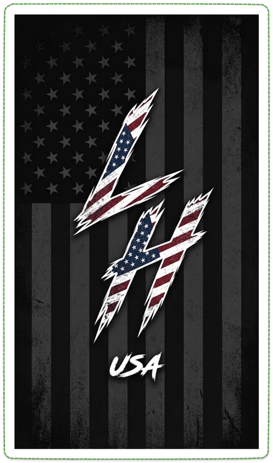 American Flag LH Sticker