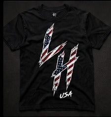 USA LH TEE - BLACK